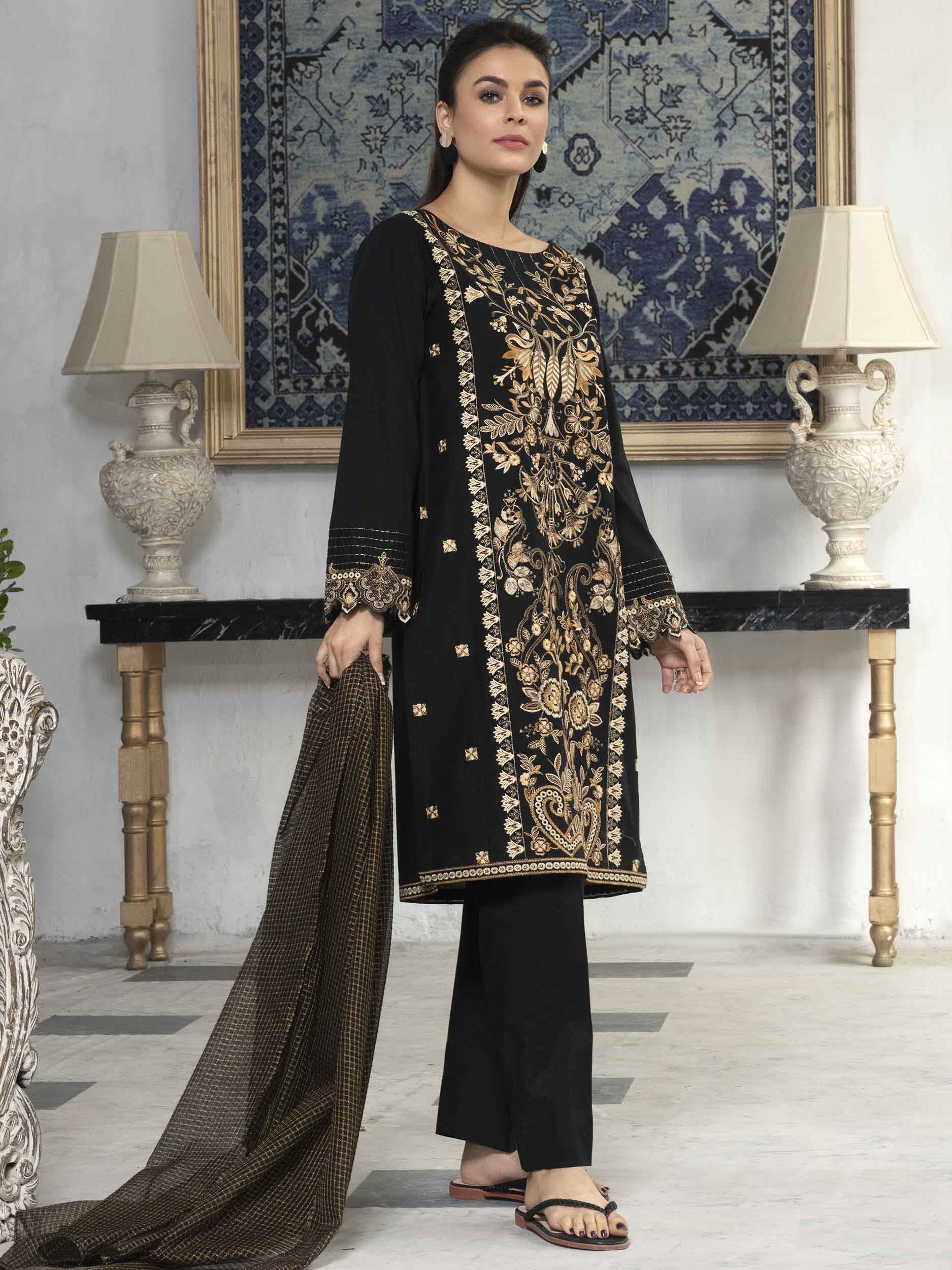 3 PC EMBROIDERED LAWN SUIT